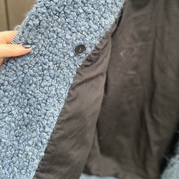 IRO Daney Light Blue Looped Knit Zip Jacket - Picture 14 of 15